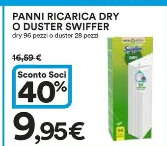 Coop Swiffer Panni Ricarica Dry O Duster Dry 96 Pezzi O Duster 28 Pezzi offerta