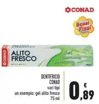 Conad Superstore Dentifricio Gel Alito Fresco offerta