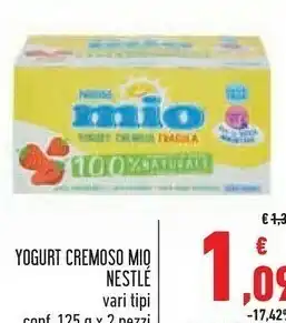 Nestlè Mio Yogurt Cremoso Fragola 250 G(ml)
