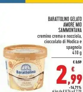 Conad City Sammontana Barattolino Gelato Amore Mio Cremino Crema E Nocciola offerta