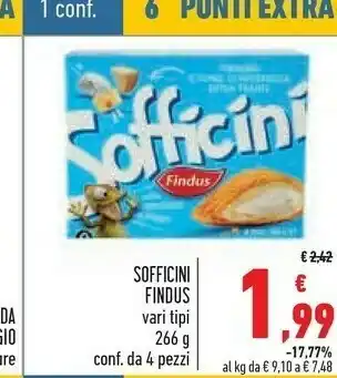 Conad City Findus Sofficini Spinaci Mozzarella 266 G(ml) offerta