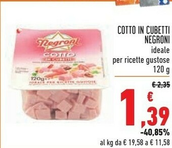Conad City Negroni Cubetti Di Cotto 120 G(ml) offerta
