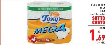 Conad City Foxy Carta Igienica offerta