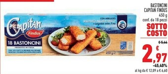 Conad City Findus 18 Bastoncini Con 100% Filetti Di Merluzzo 450 G(ml) offerta