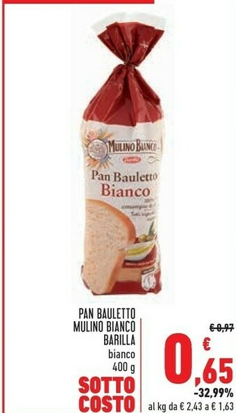 Conad City Mulino Bianco Pan Bauletto Bianco 400 G(ml) offerta