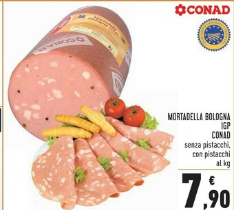 Conad Conad Mortadella Bologna Igp Senza Pistacchi, Con Pistacchi offerta