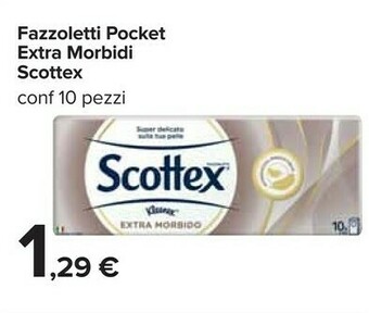 Carrefour Scottex Extra Morbidi Fazzoletti offerta