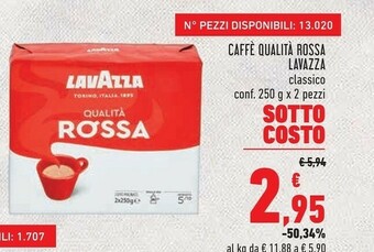 Conad Lavazza Caffè Qualità Rossa offerta