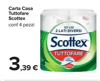 Carrefour Scottex Tuttofare Carta Casa offerta