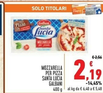 Conad Galbani Mozzarella Santa Lucia 400 G(ml) offerta