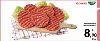 Spazio Conad Hamburger di bovino adulto al kg offerta