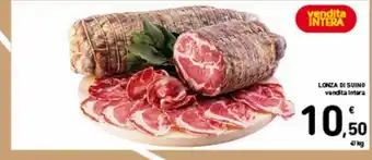 Spazio Conad Lonza di suino al kg offerta