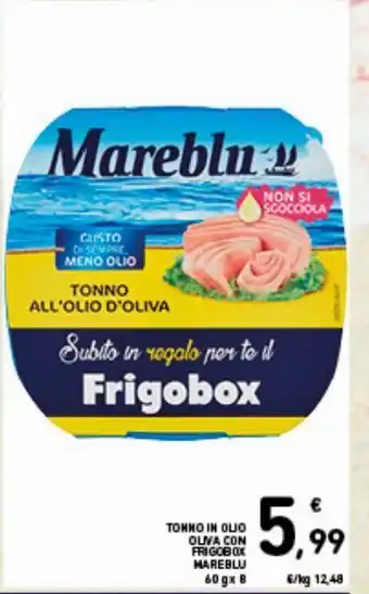Spazio Conad Tonno in olio d'oliva con frigobox mareblu 60g x8 offerta