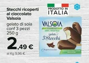 Carrefour Valsoia Stecchi Ricoperti Al Cioccolato offerta