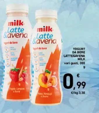Spazio Conad Yogurt da bere milk latte e eavena vari gusti 300g offerta