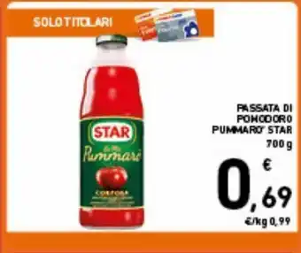 Spazio Conad Passata di pomodoro pummarò star 700g offerta