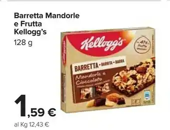 Carrefour Kelloggs Kellogg's - Barretta Mandorle E Frutta 128 G(ml) offerta