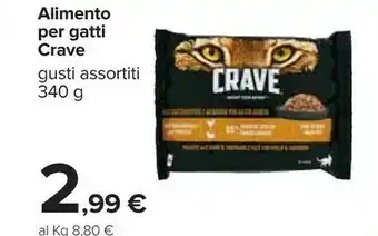 Carrefour Crave Alimento Per Gatti Con Tacchino & Pollo offerta