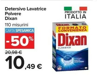 Carrefour Dixan Detersivo Lavatrice Polvere offerta