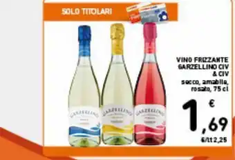 Spazio Conad Vino frizzante garzellino civ&civ secco, amabile, rosato 75cl offerta