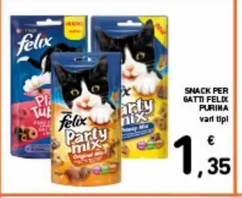 Spazio Conad Snacks per gatti purina vari tipi offerta