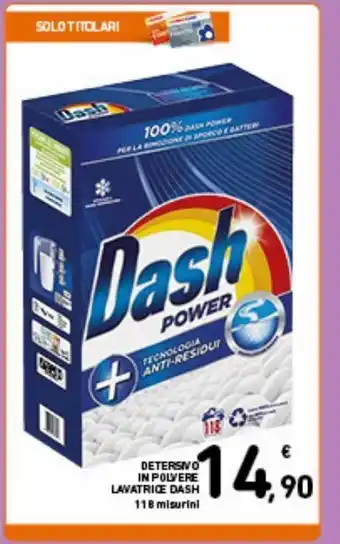 Spazio Conad Detersivo in polvere lavatrice dash 118 misurini offerta