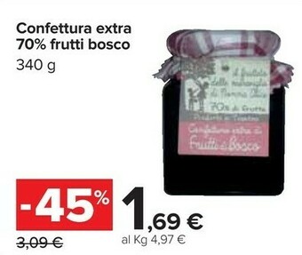 Carrefour Carrefour Confettura Extra 70% Frutti Bosco offerta