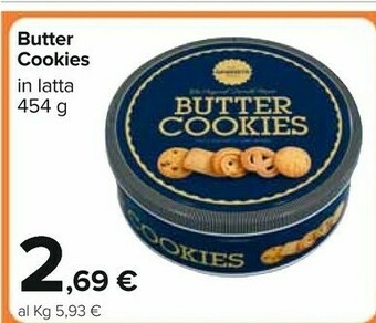 Carrefour Cookies Butter In Latta offerta