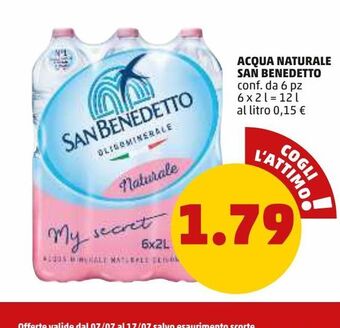 PENNY Acqua naturale  san benedetto offerta