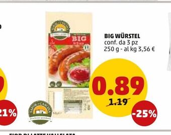PENNY Big wurstel offerta