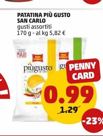 PENNY Patatine piu gusto san carlo 170 g offerta