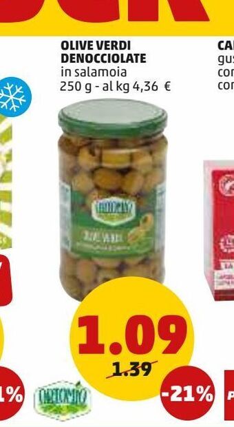 PENNY Olive verdi denocciolate offerta