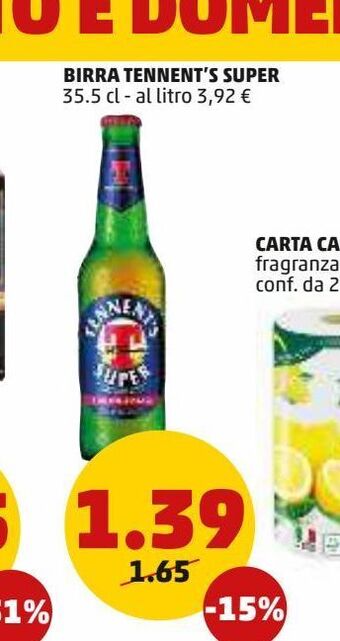 PENNY Birra tennent's super offerta