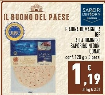 Conad sapori&dintorni conad Piadina romagnola igp alla riminese offerta