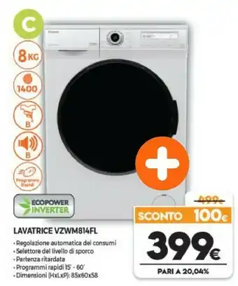 Expert Zoppas VZWM814FL offerta