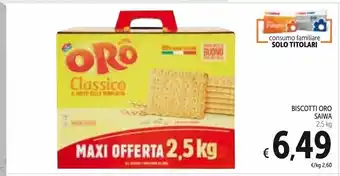 Biscotti oro saiwa 2,5 kg