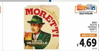 Spazio Conad Birra ricetta originale moretti offerta