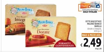 Spazio Conad Fette biscottate mulino bianco barilla offerta