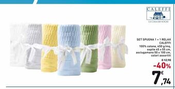 Spazio Conad Set spugna 1 + 1 relax caleffi offerta