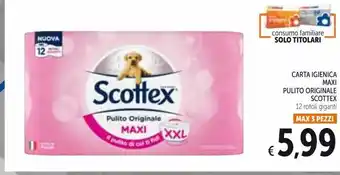 Spazio Conad Carta igienica maxi pulito originale scottex offerta