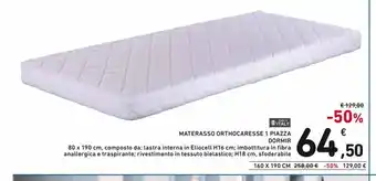 Spazio Conad Materasso orthocaresse 1 piazza offerta