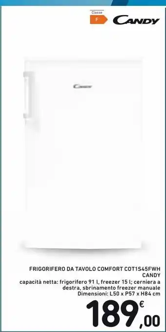 Spazio Conad Frigorifero da tavolo comfort cot1s45fwh candy offerta