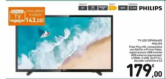 Spazio Conad Tv led 32ph56605 philips offerta