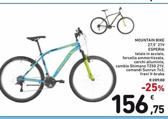 Spazio Conad Mountain bike 27,5" 21v esperia offerta