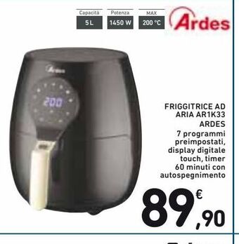 Spazio Conad Friggitrice ad aria ar1k33 ardes offerta