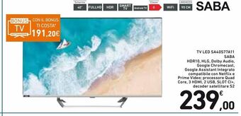 Spazio Conad Tv led sa40s77a11 saba offerta
