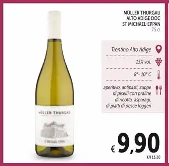 Spazio Conad Muller thurgau alto adige doc st michael-eppan 75 cl offerta