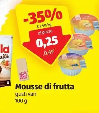 ALDI Mousse di frutta 100 g offerta