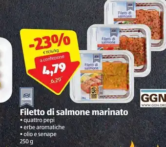 ALDI Dal mare filetti di salmone marinato offerta