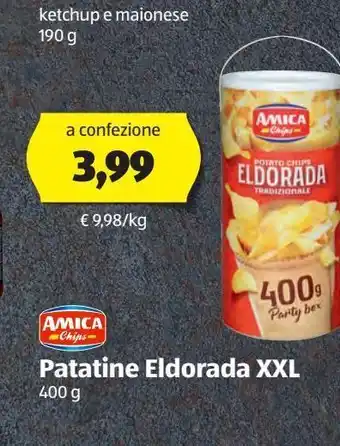 ALDI Amica chips patatine eldorado xxl 400 g offerta